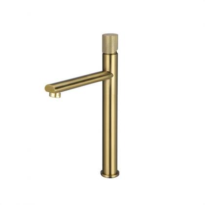 single handle tall golden color basin water taps