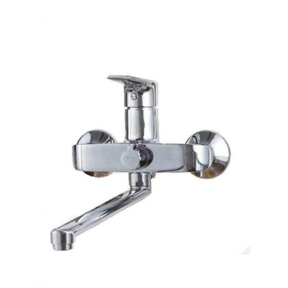 Wall mounted bathroom water diverter chrome bath faucet